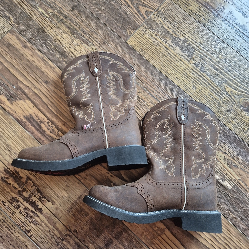 Justin Gypsy Womens Cowboy Boots Size 10 B - Picture 3 of 14